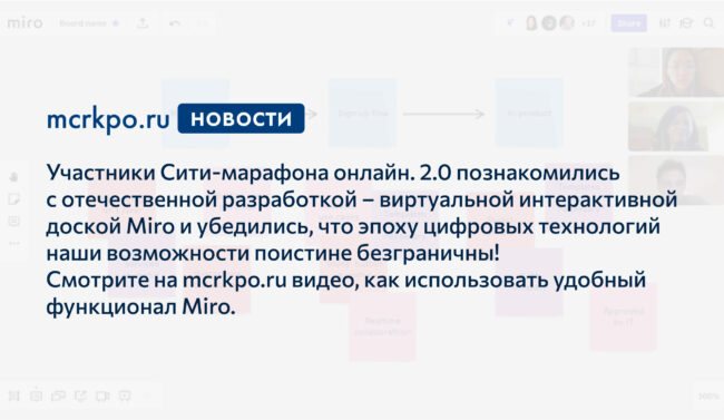 Сити-марафон доска Miro новость